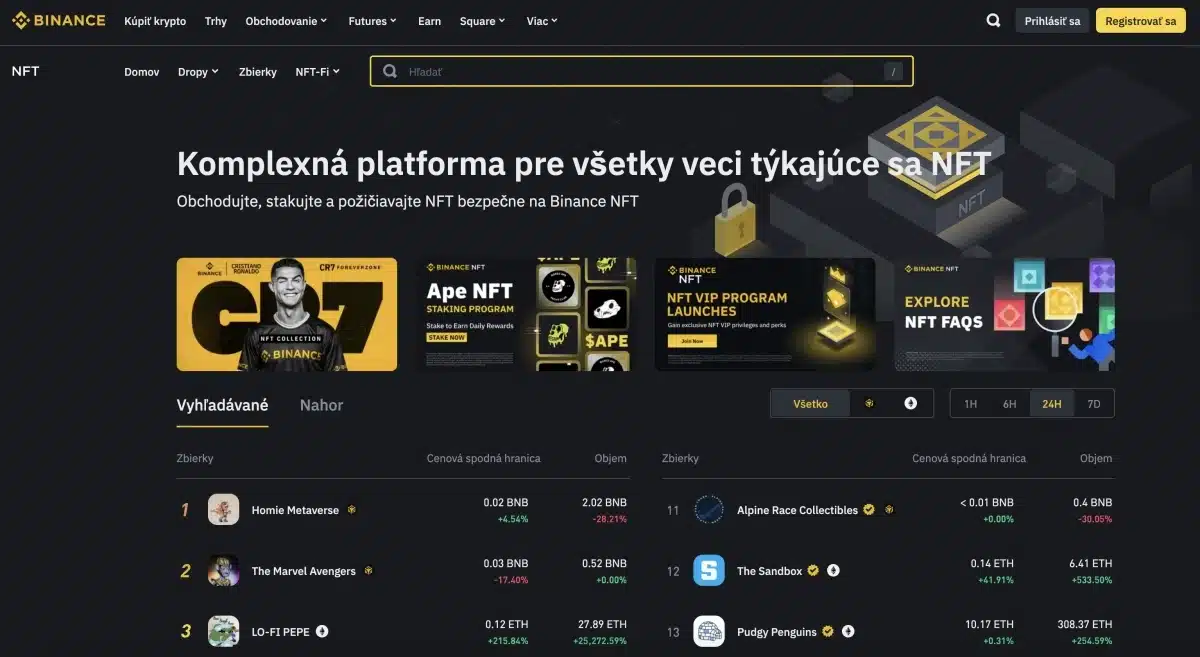 binance nft trhovisko