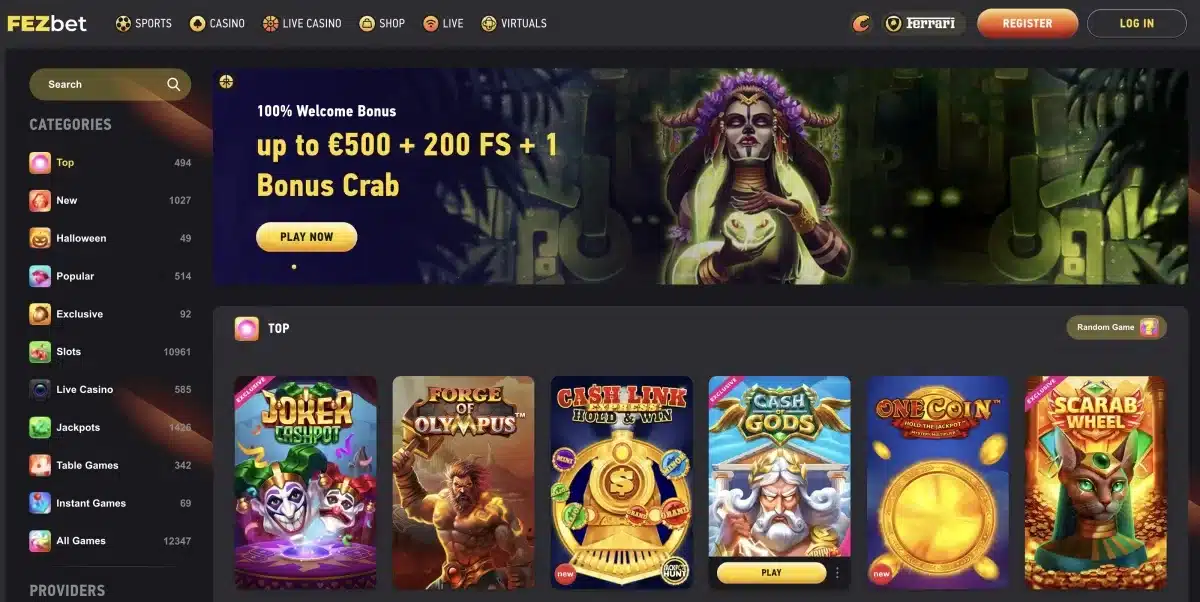 fezbet casino uvítací bonus