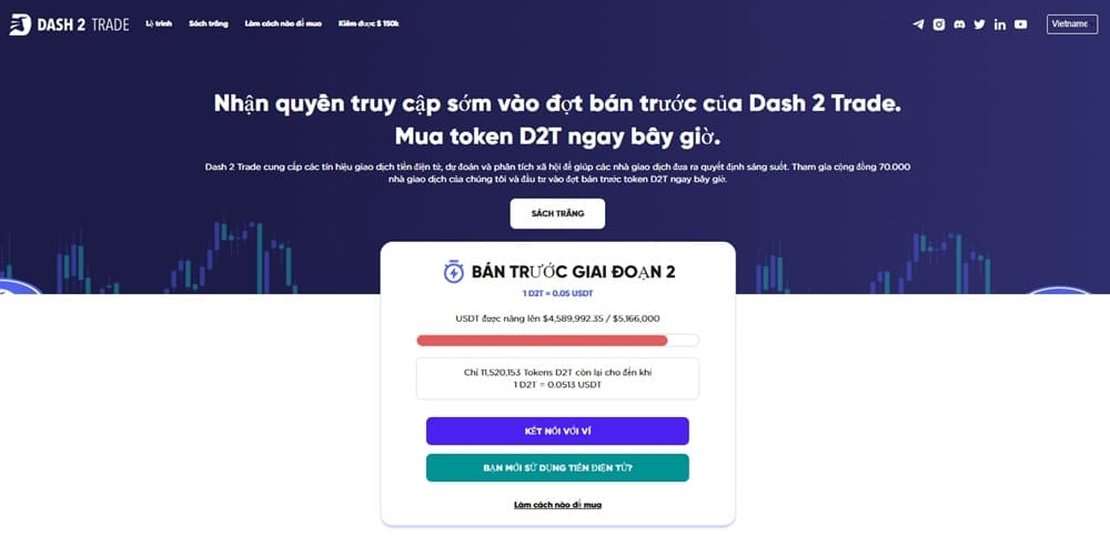 Dash 2 Trade Bán trước tiền điện tử tốt nhất nói chung