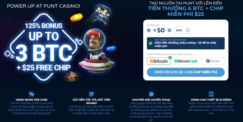 Punt Casino Vòng quay miễn phí