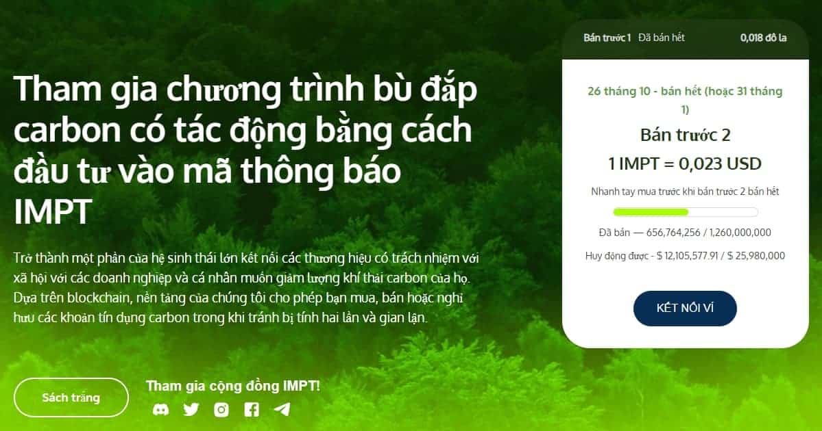 impt dự án bán trước tiền điện tử mới