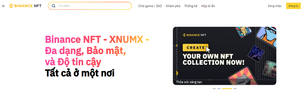 Binance – Ứng dụng NFT