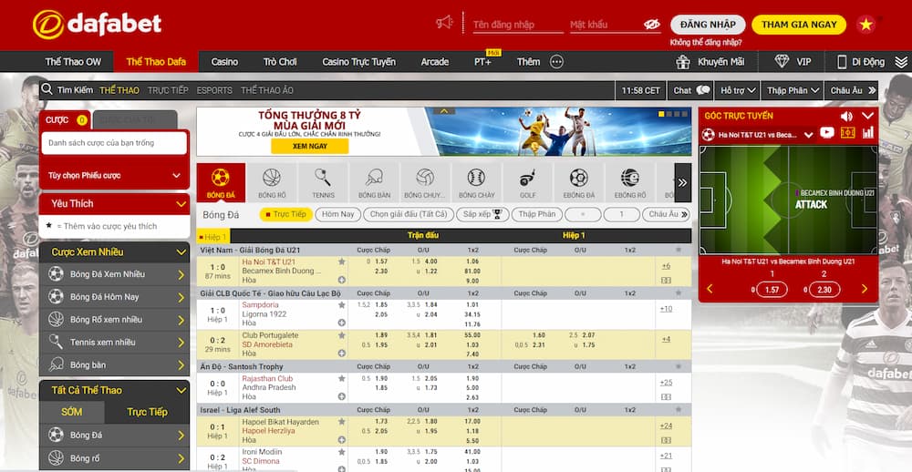 Nhà cái BÓNG ĐÁ TỐT NHẤT Dafabet