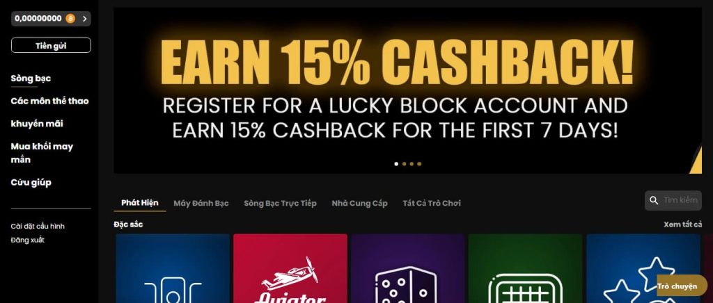 Lucky Block Sòng bạc Bitcoin Blackjack công bằng nhất hiện nay