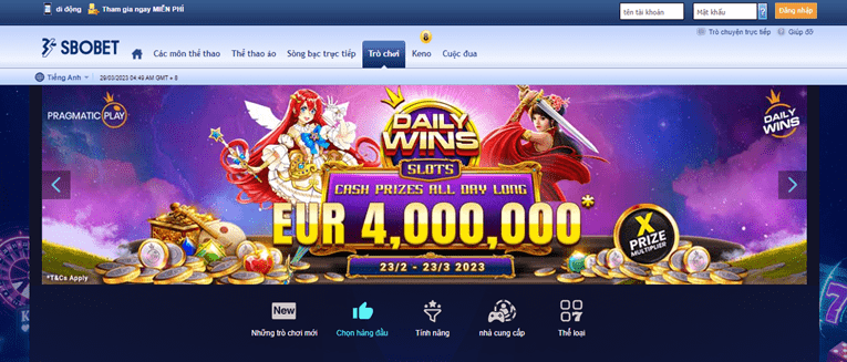 Đánh giá về website của SBOBET