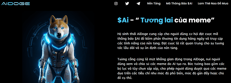 AiDoge (Ai) – Nền tảng sáng tạo Meme