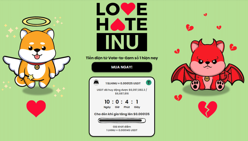 Love Hate Inu Nền kinh tế token và Presale