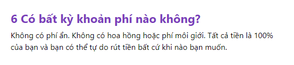 Mức phí của nền tảng Crypto Genius