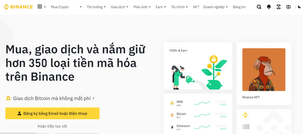 Binance - Nền tảng tiền điện tử nổi tiếng nhất thế giới