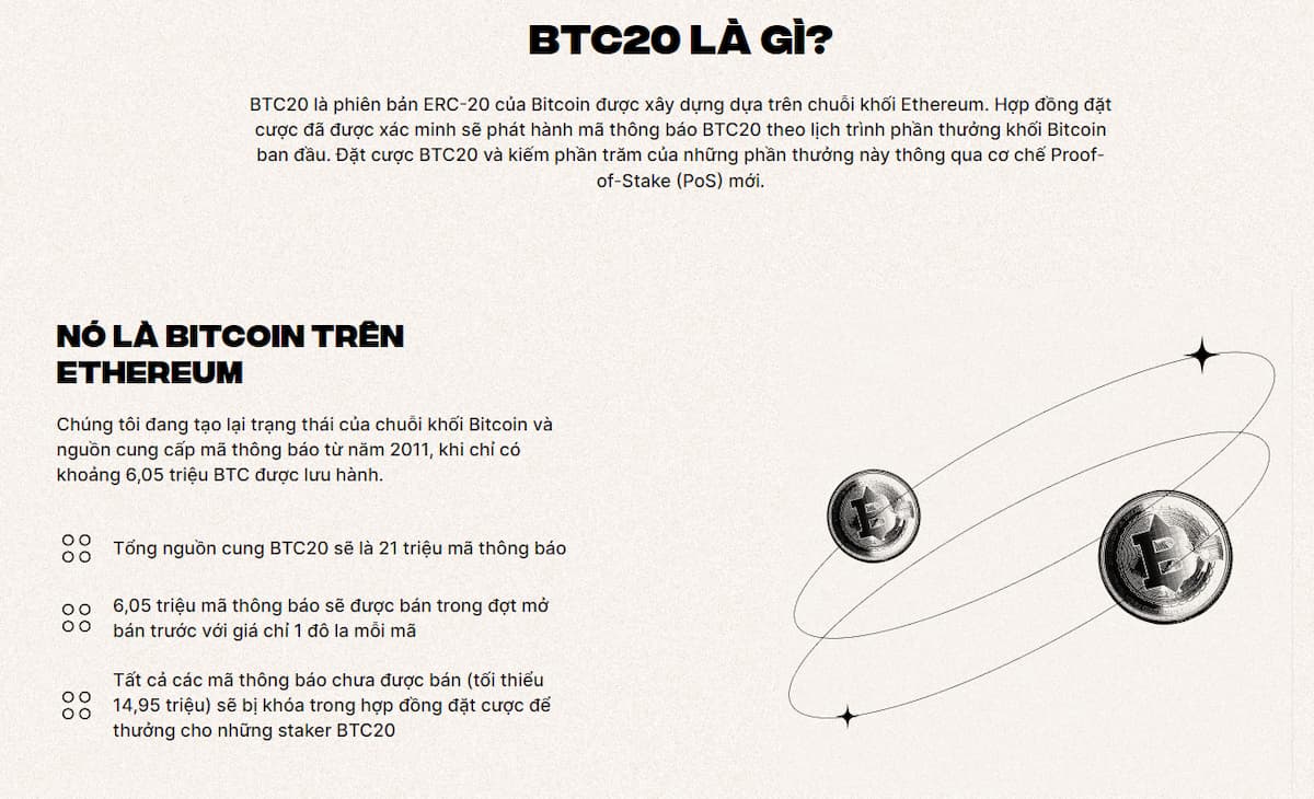 Đồng coin BTC20 là gì