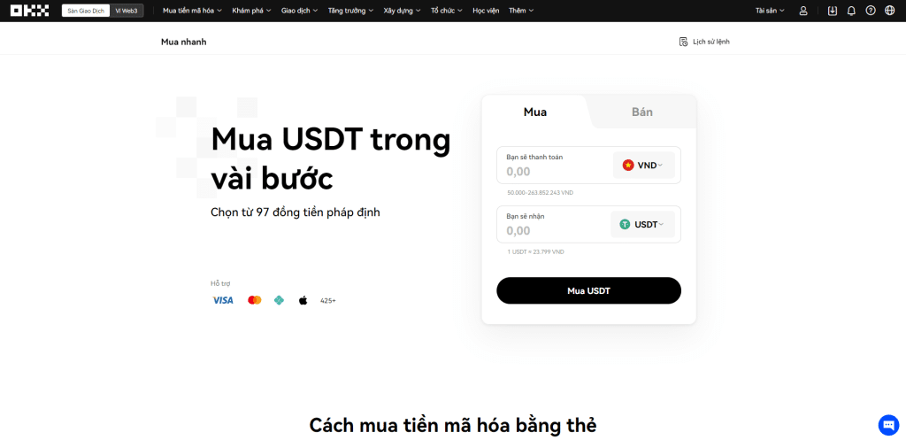 Mua altcoin trên OKX