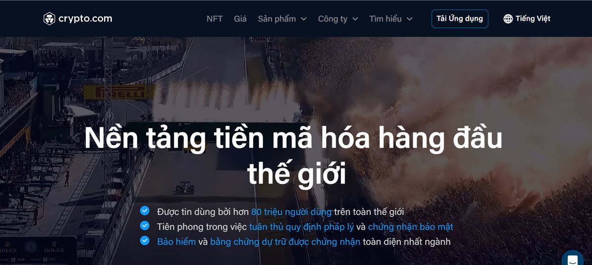 Crypto.com – Nền tảng cho phép kiếm lãi từ tiền điện tử