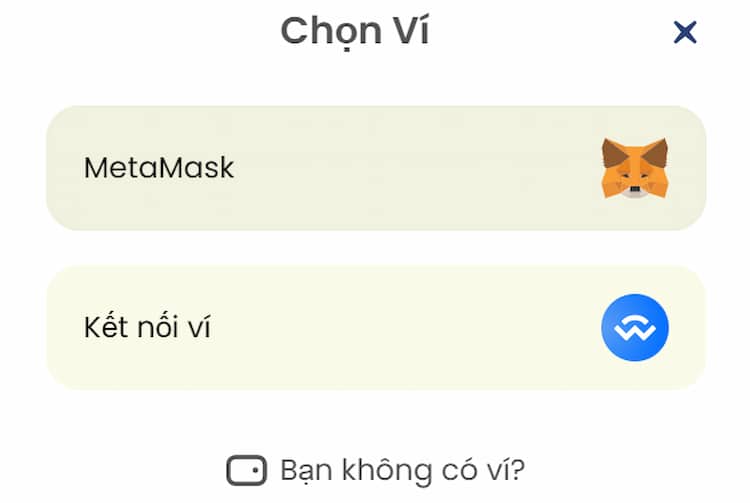 Kết nối Ví với nền tảng mở bán trước