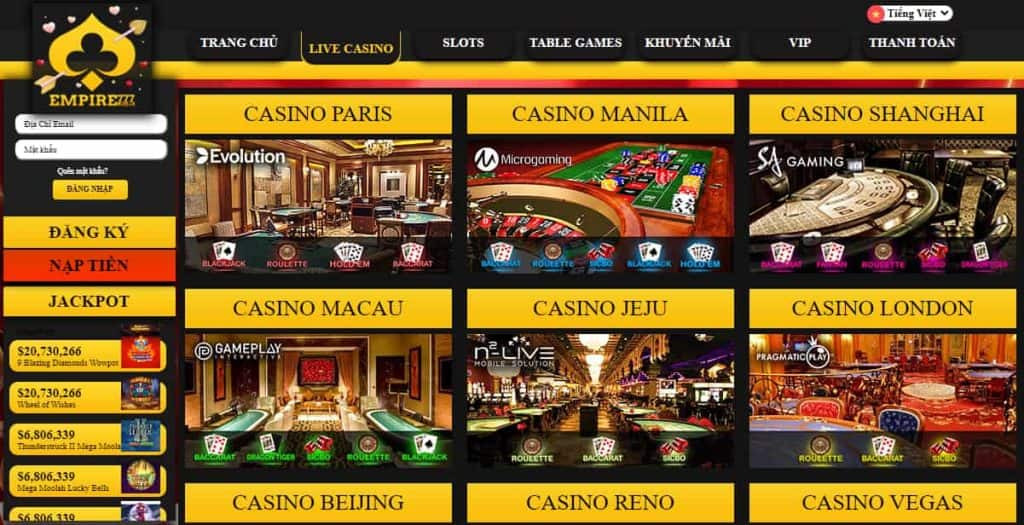 cá cược casino tại empire777