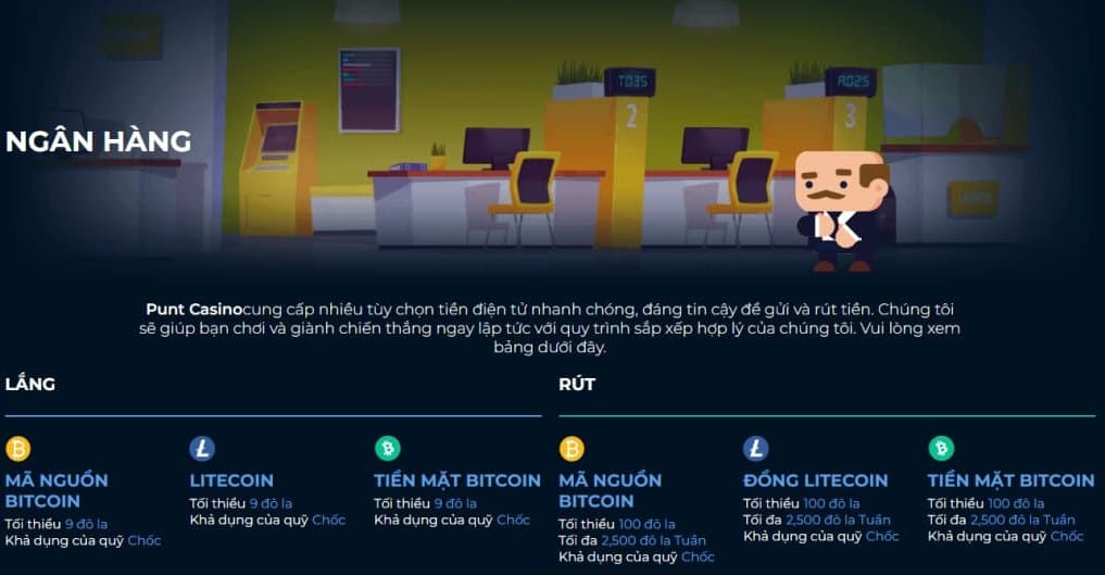 gửi tiền & rút tiền nhanh blackjack bitcoin