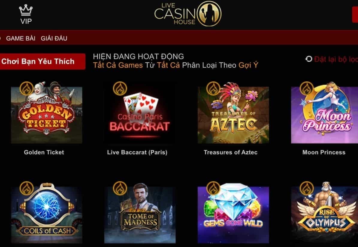 live casino house phòng trưng bày