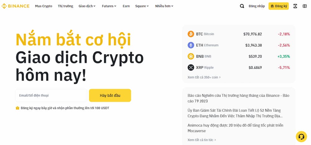 Binance – Đa dạng hóa tài sản ở sàn mua tiền ảo thông dụng nhất