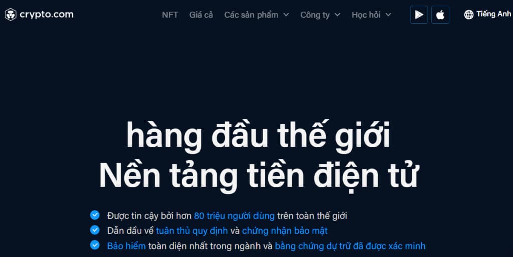 Crypto.com Nơi để chi tiêu Ethereum