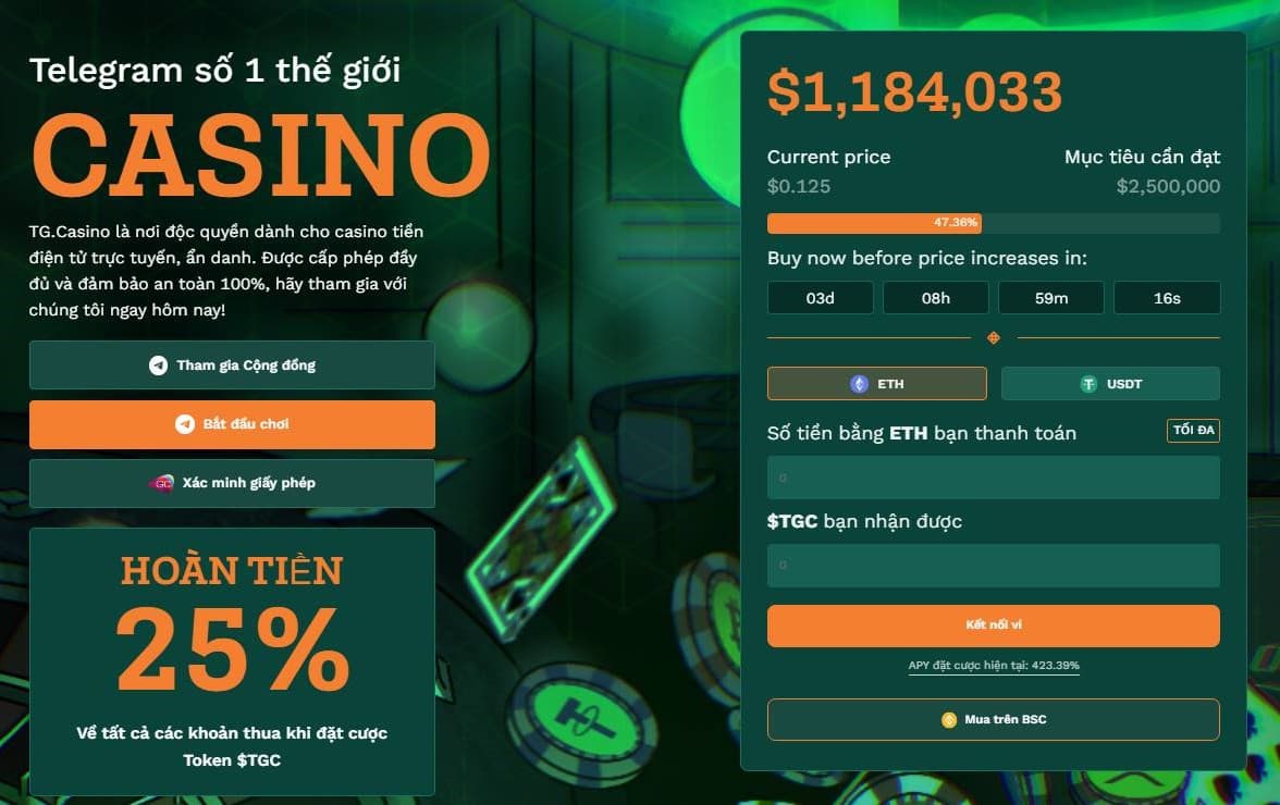 TG Casino Bot Telegram tốt nhất