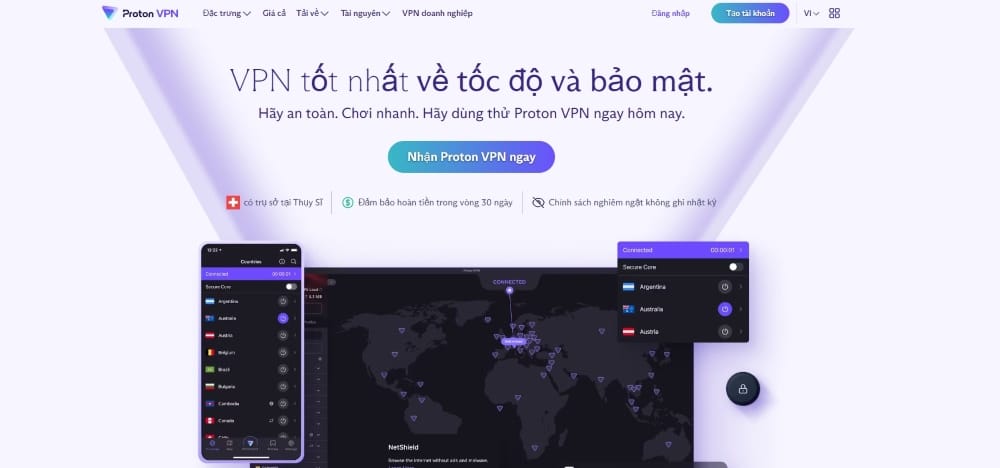 Proton VPN Dùng thử