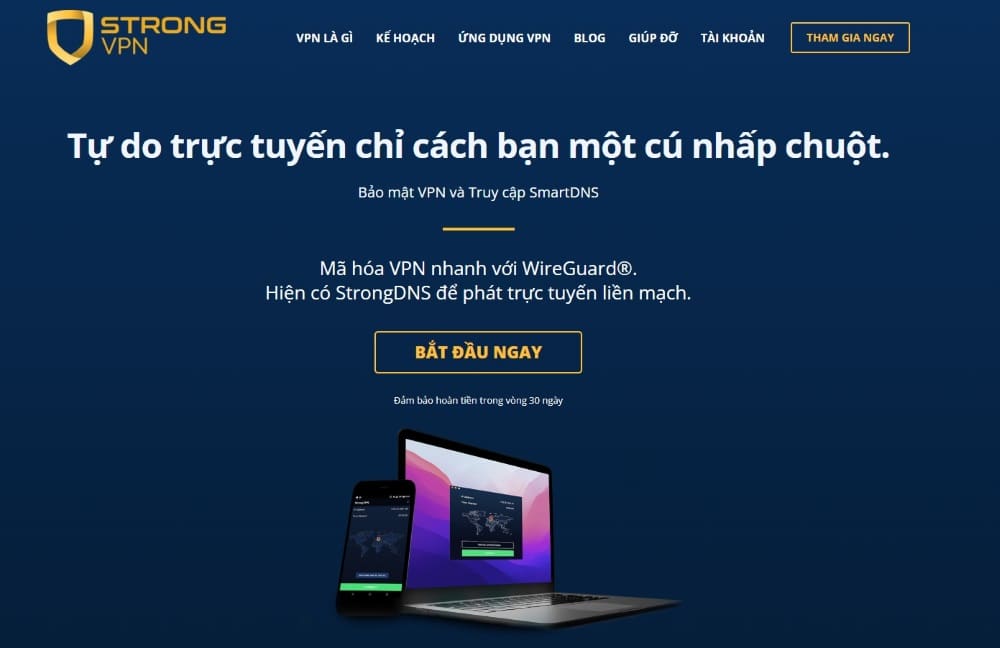 Strong VPN Dùng thử