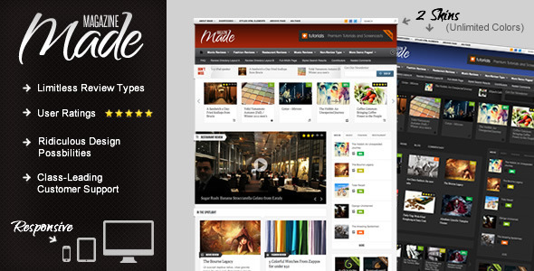 Made - Responsive Review Magazine Theme