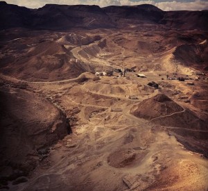 The Romans took years building a road to conquer The Masada. Credit: http://instagram.com/p/HbjV0xopZ4/