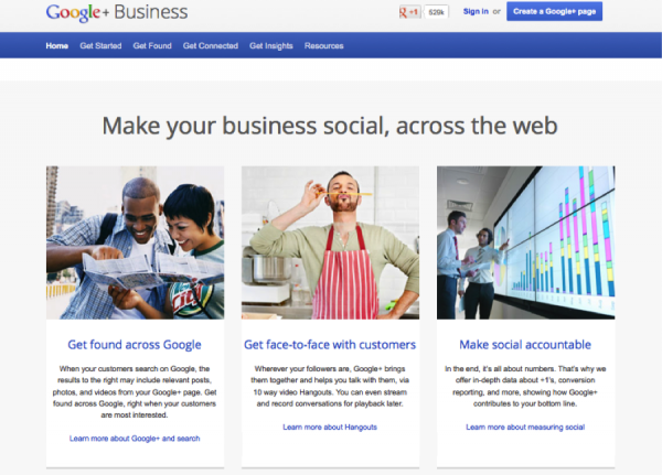 start a google business page