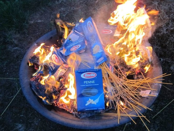 Barilla bonfire