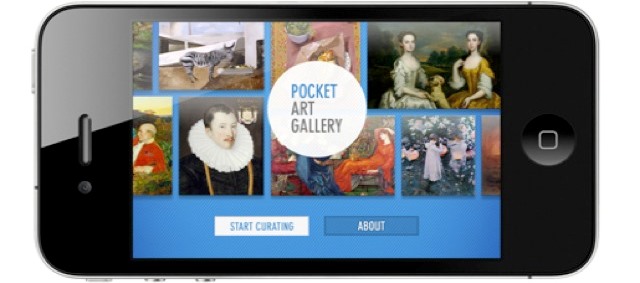 I-phone with art gallery app displayed