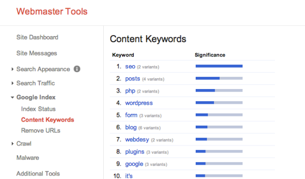 google webmaster tool