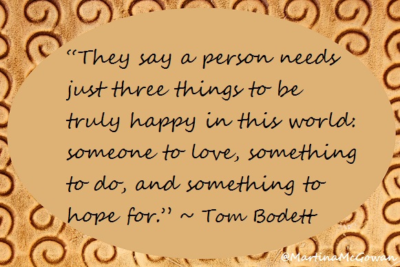 three things happiness bodett