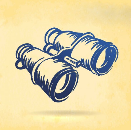 A pair of binoculars to illustrate the Content Marketing Strategy of Observational Content