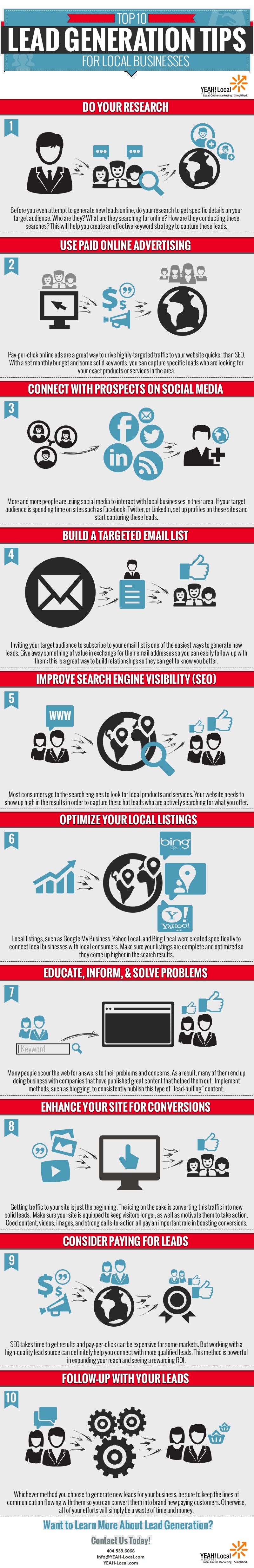 Local Lead Generation Top 10 Tips for Local Businesses [Infographic