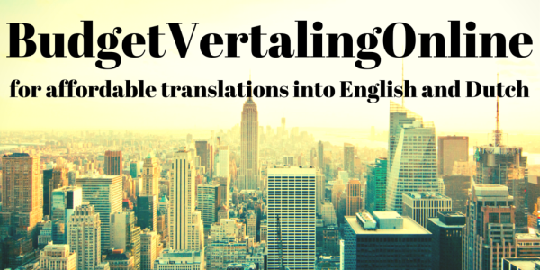 BudgetVertalingOnline for affordable translations into English and Dutch