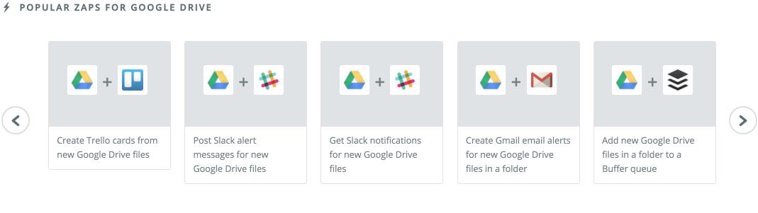 Zaps for Google Drive
