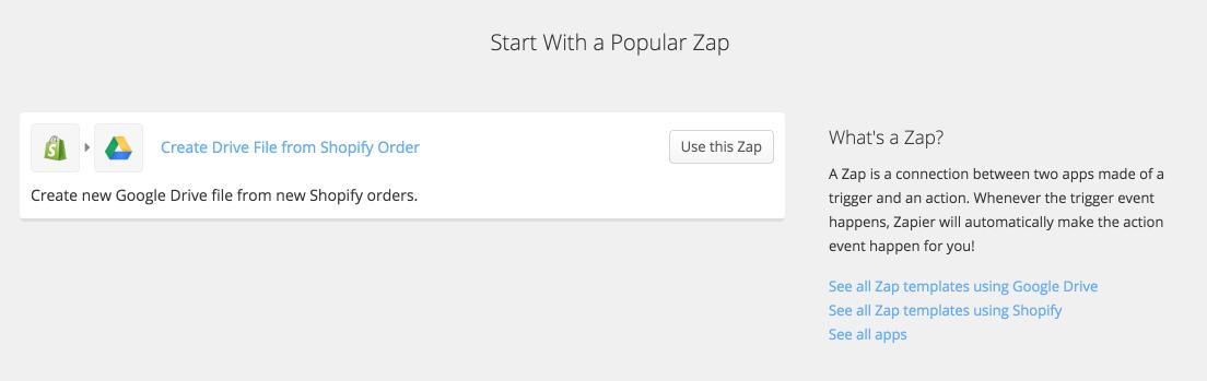 Zapier for Shopify