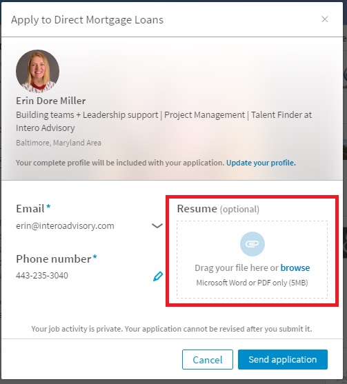 How to Attach a Resume to a LinkedIn Job Application Business 2 Community