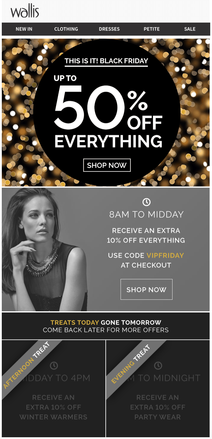 Email examples for: black friday