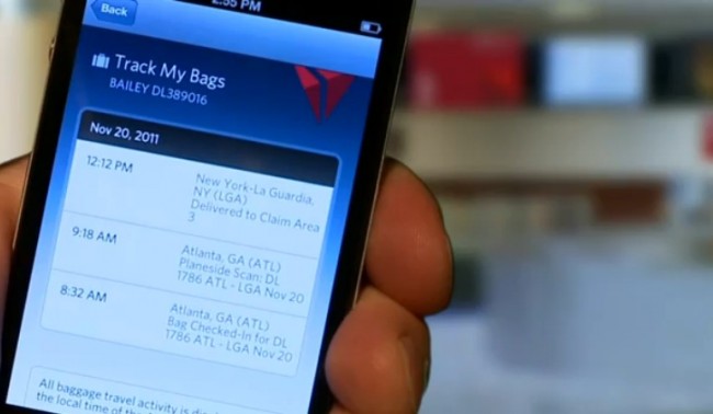 a picture of delta's new luggage tracker app feature
