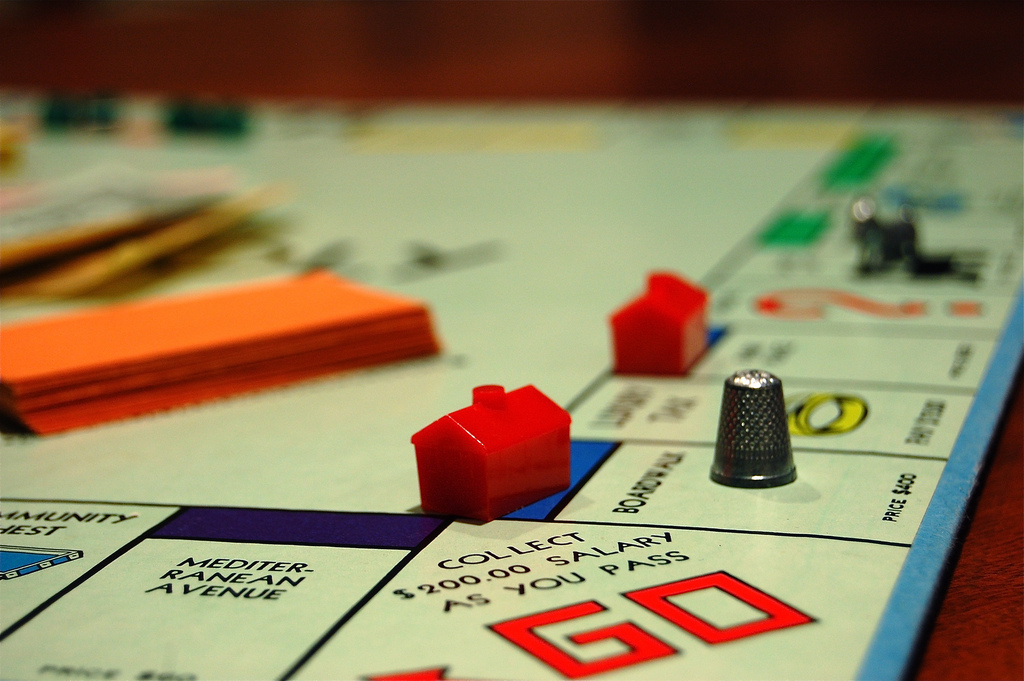 monopoly board close up