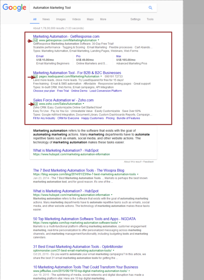 Automation Marketing Tool Google Search