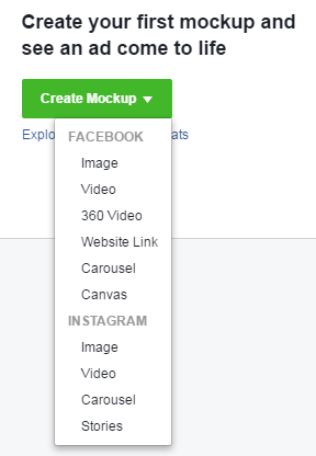 facebook creative hub ad mockup creation