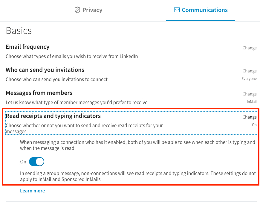 How Turn Read Receipts on or Off on LinkedIn