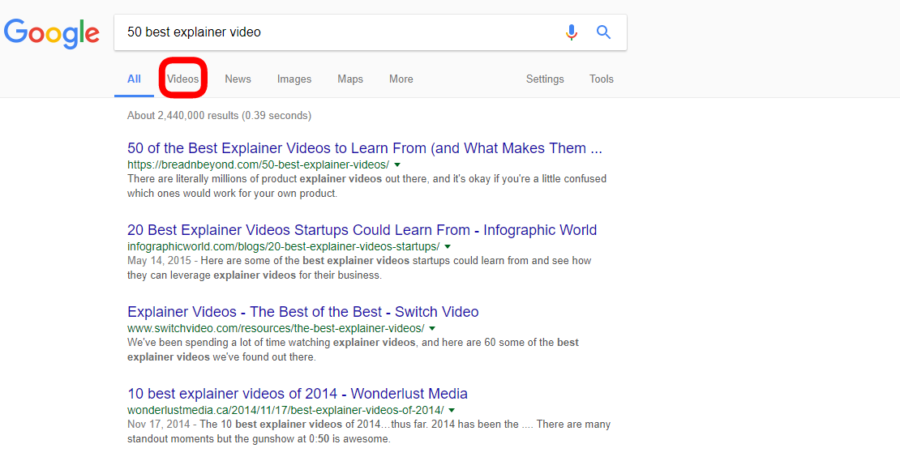 SERP video