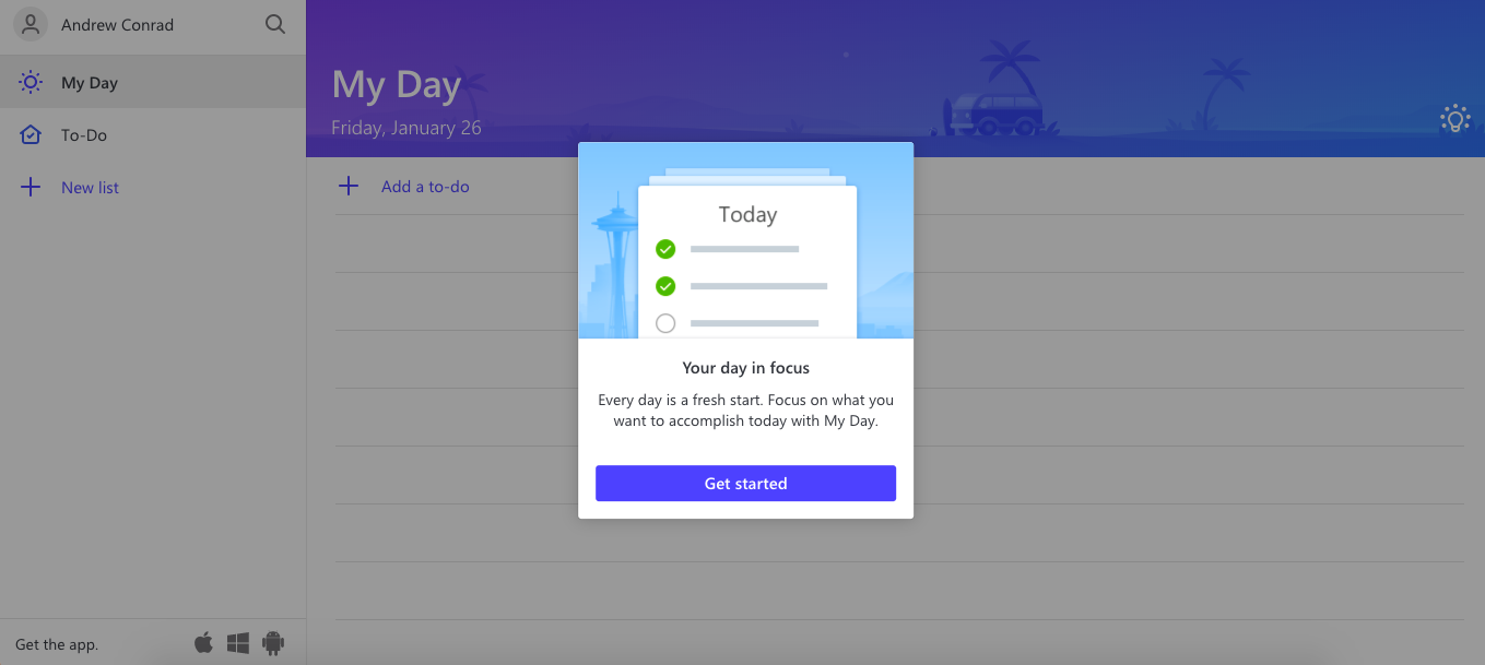 Todoist vs Wunderlist: the My Day view in Microsoft To-Do