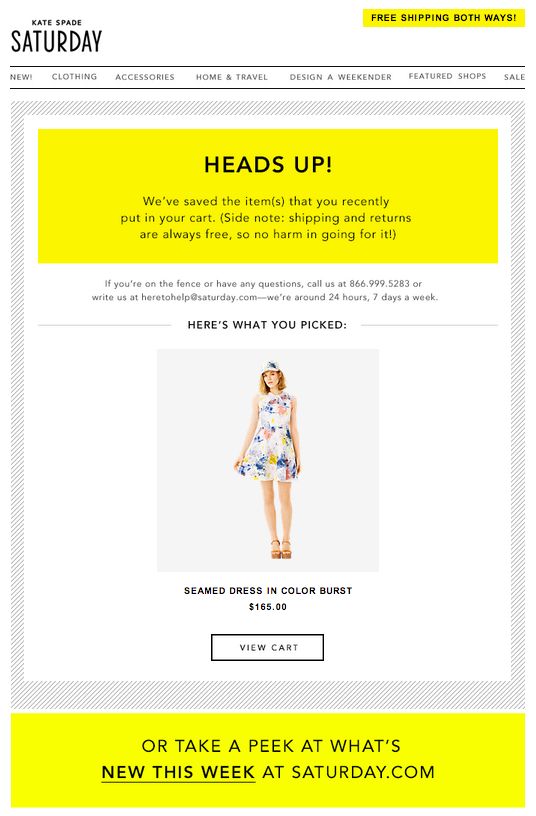 Kate Spade – Retail Email Retargeting