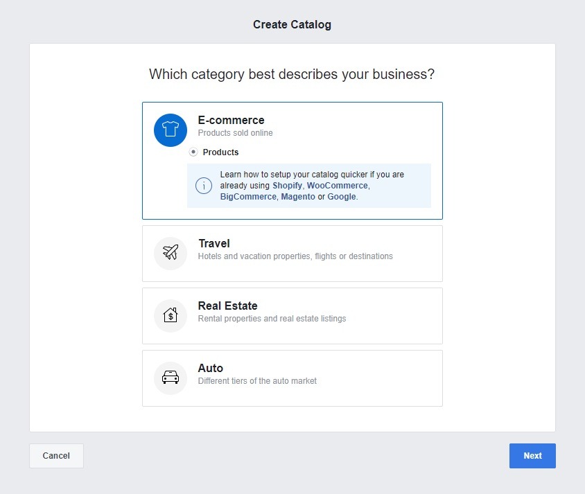  Creating Facebook product catalog