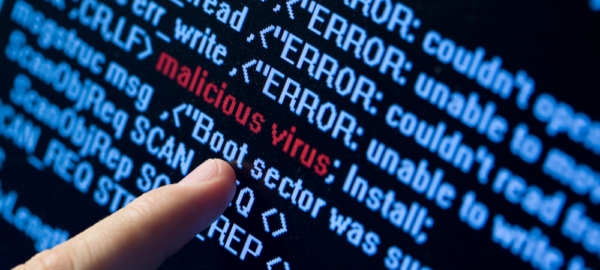 Finger Pointing to Malware Virus