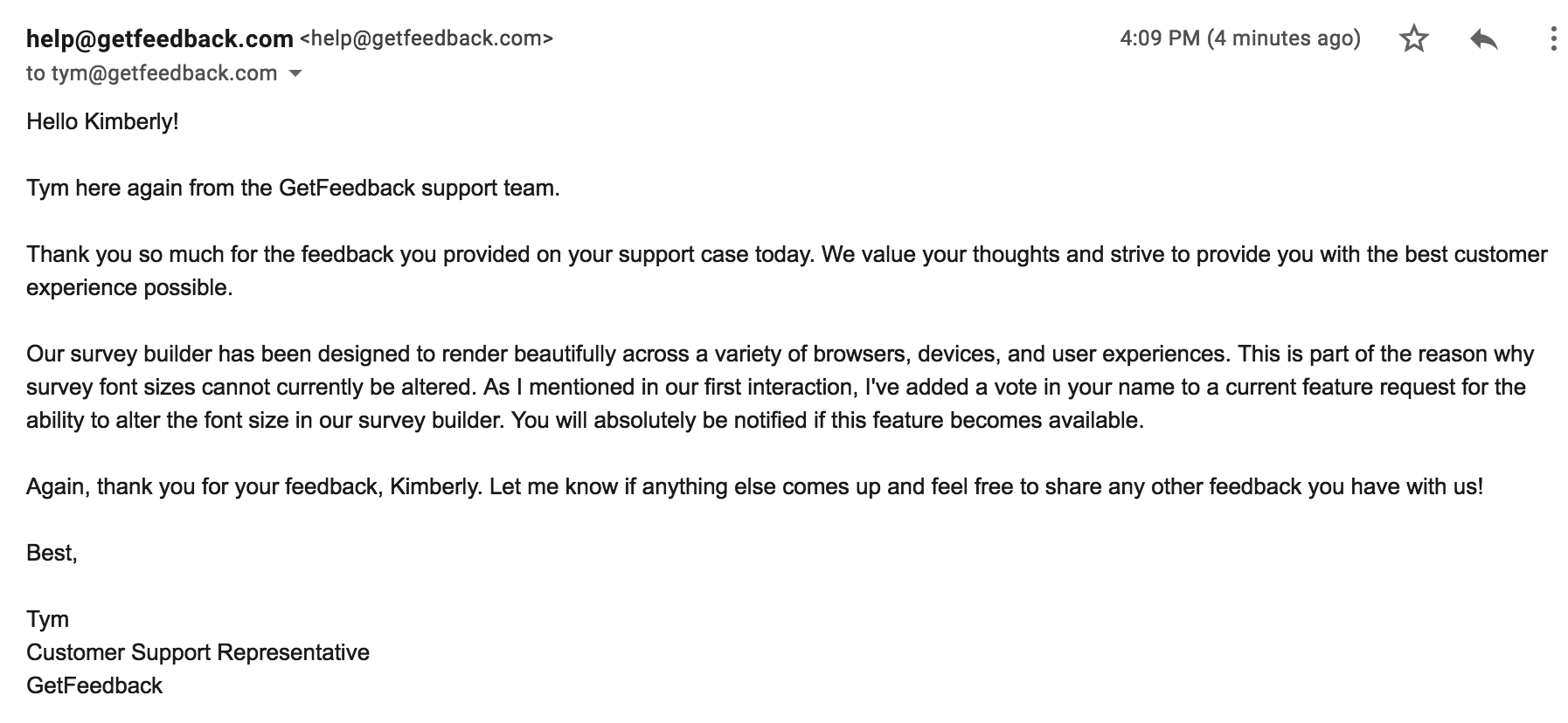 thank you for your time email to client